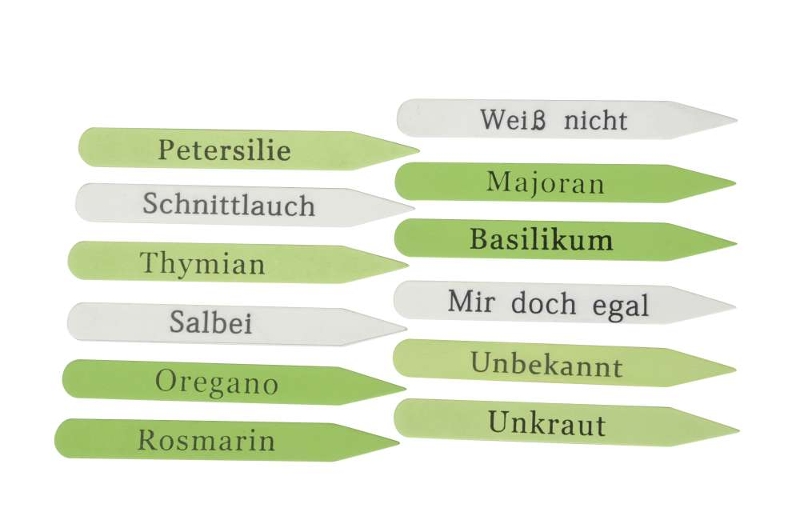 Schnittlauch Kräuterschild Kräuterstecker Porzellan Etikett frostsicher